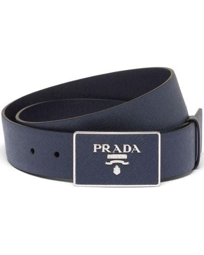 mens blue prada belt